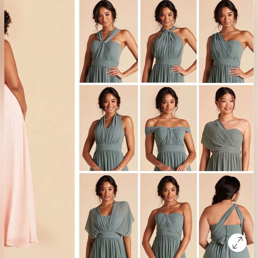 Birdy Grey NWT blush Grace Convertible maxi formal dress strapless large I48 - Picture 4 of 15